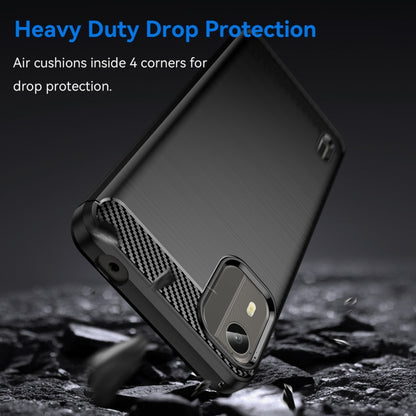 Brushed Texture Carbon Fiber TPU Phone Case