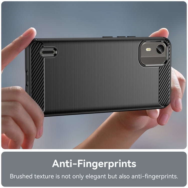 Brushed Texture Carbon Fiber TPU Phone Case