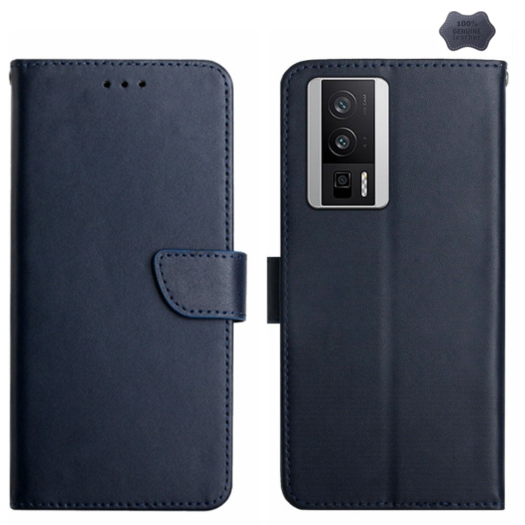 Genuine Leather Fingerprint-proof Flip Phone Case