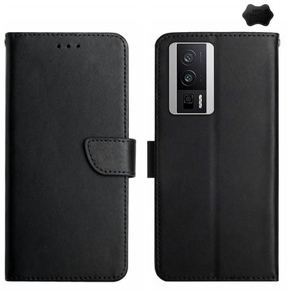 Genuine Leather Fingerprint-proof Flip Phone Case