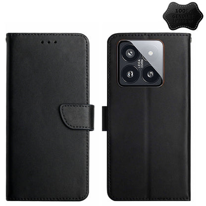 Genuine Leather Fingerprint-proof Flip Phone Case