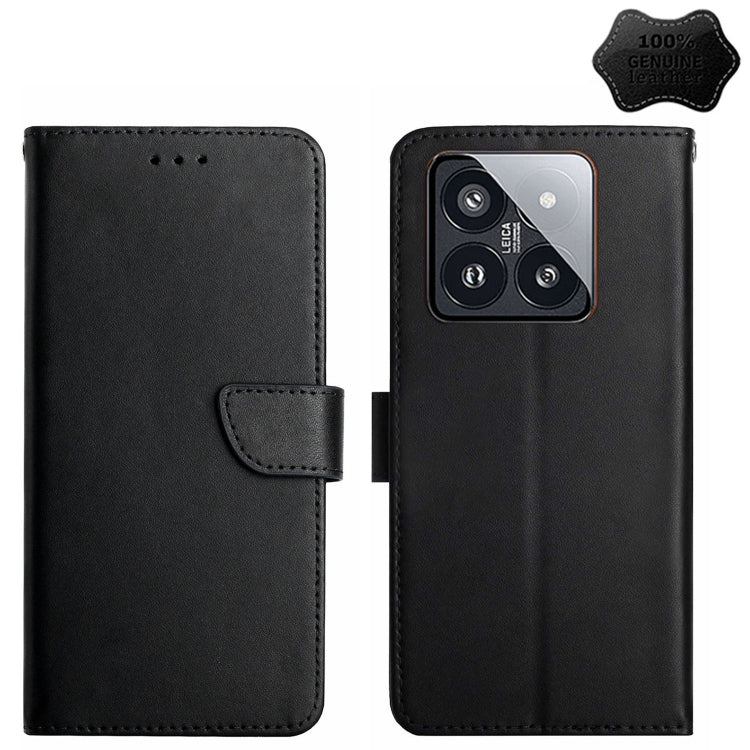 Genuine Leather Fingerprint-proof Flip Phone Case