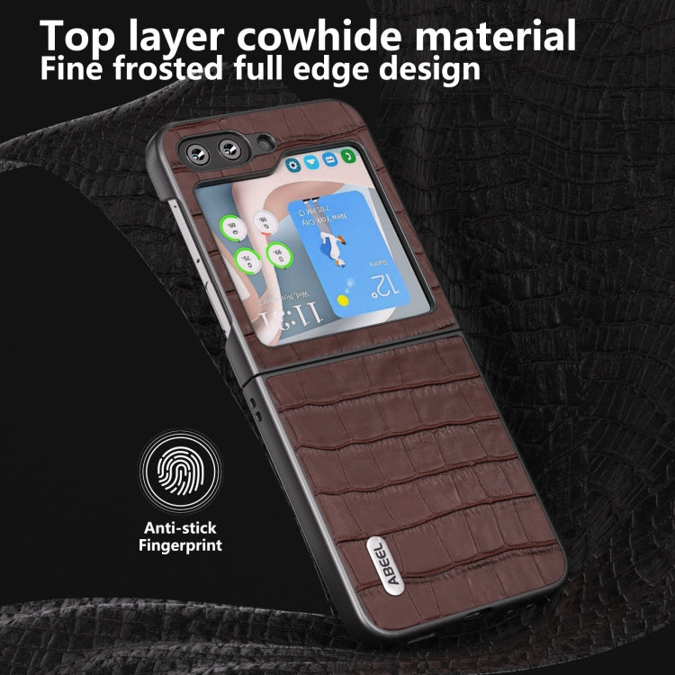 ABEEL Crocodile Texture Genuine Leather Phone Case