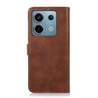 KHAZNEH Cowhide Texture Flip Leather Phone Case