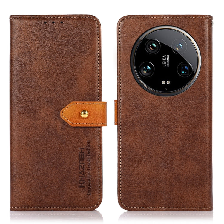 KHAZNEH Cowhide Texture Flip Leather Phone Case, Series 1