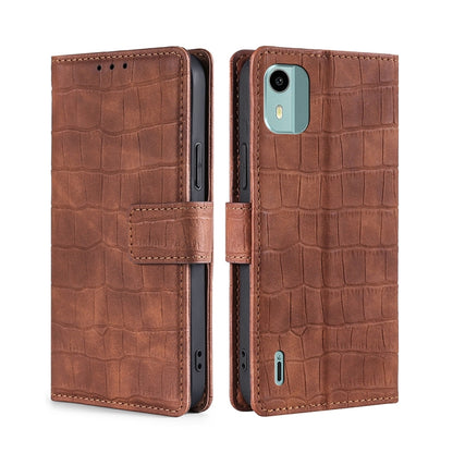 Skin Feel Crocodile Magnetic Clasp Leather Phone Case