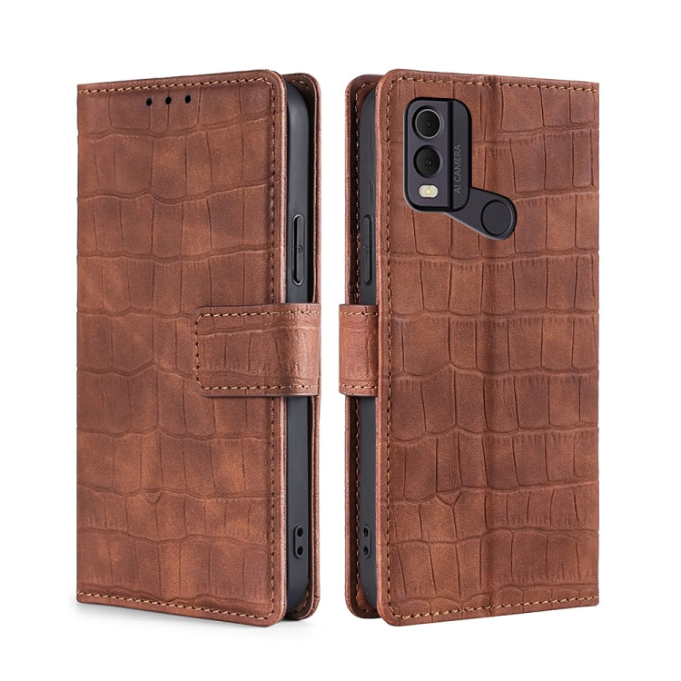 Skin Feel Crocodile Magnetic Clasp Leather Phone Case