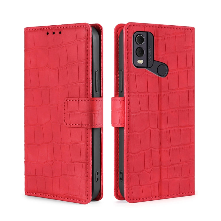 Skin Feel Crocodile Magnetic Clasp Leather Phone Case