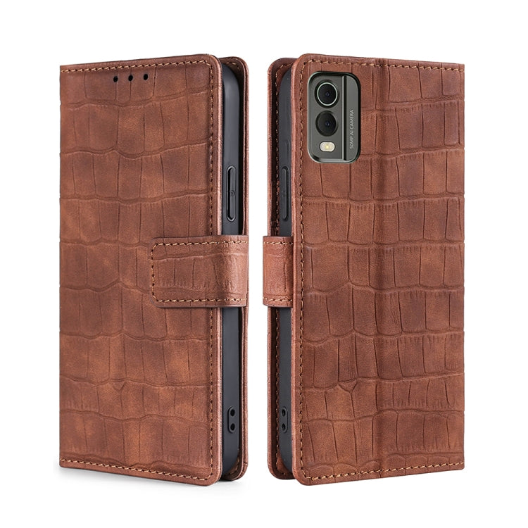 Skin Feel Crocodile Magnetic Clasp Leather Phone Case