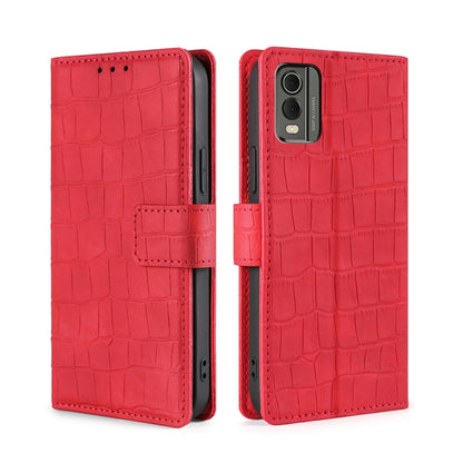 Skin Feel Crocodile Magnetic Clasp Leather Phone Case
