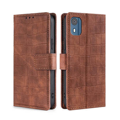 Skin Feel Crocodile Magnetic Clasp Leather Phone Case