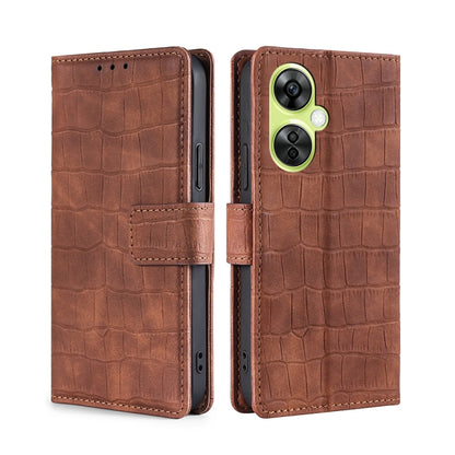 Skin Feel Crocodile Magnetic Clasp Leather Phone Case