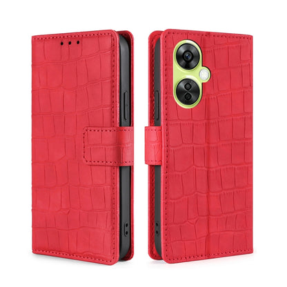 Skin Feel Crocodile Magnetic Clasp Leather Phone Case