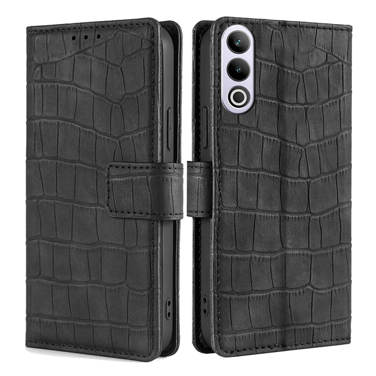Skin Feel Crocodile Magnetic Clasp Leather Phone Case