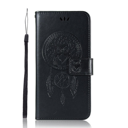 Global Wind Chime Owl Embossing Pattern Leather Phone Case