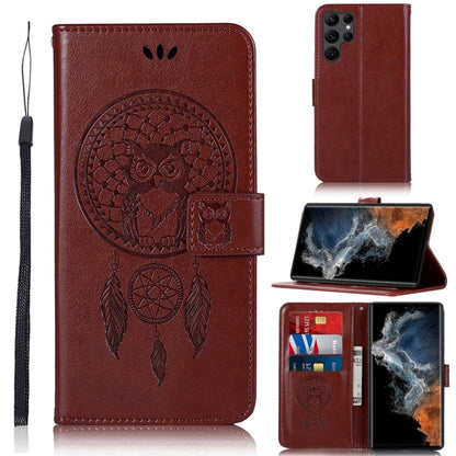 Global Wind Chime Owl Embossing Pattern Leather Phone Case