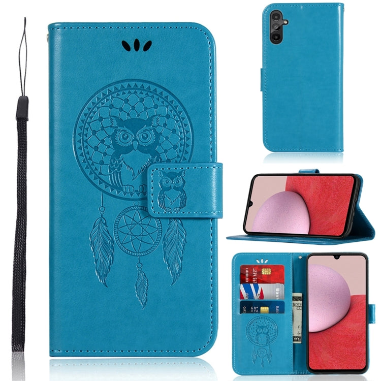 Global Wind Chime Owl Embossing Pattern Leather Phone Case