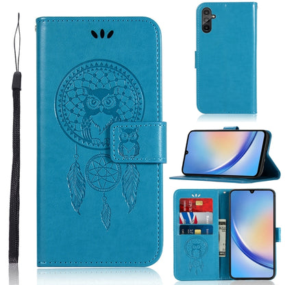 Global Wind Chime Owl Embossing Pattern Leather Phone Case