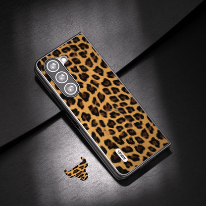 ABEEL Black Edge Leopard Phone Case, For Samsung Galaxy Z Fold5, For Samsung Galaxy Z Flip5