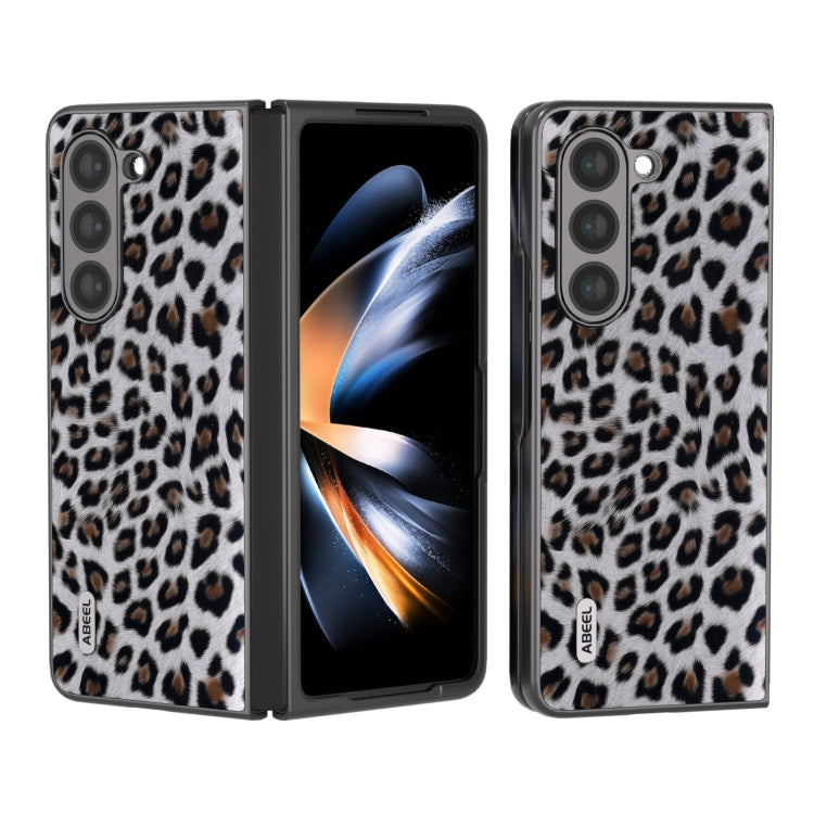 ABEEL Black Edge Leopard Phone Case, For Samsung Galaxy Z Fold5, For Samsung Galaxy Z Flip5