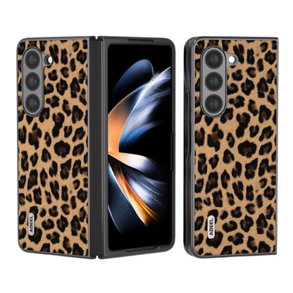 ABEEL Black Edge Leopard Phone Case, For Samsung Galaxy Z Fold5, For Samsung Galaxy Z Flip5