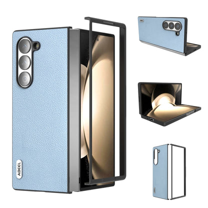 ABEEL Black Edge Genuine Leather Mino Phone Case, For Samsung Galaxy Z Flip6 / Flip7 FE, For Samsung Galaxy Z Fold6, For Samsung Galaxy Z Fold5, For Samsung Galaxy Z Flip5