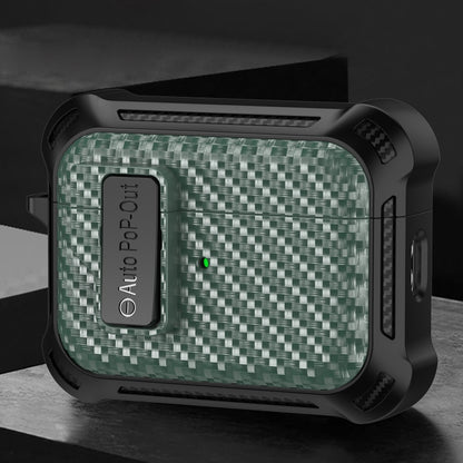 Alpha Carbon Fiber Wireless Bluetooth Earphone Protective Case, For AirPods Pro 2, For AirPods Pro, For AirPods 3, For AirPods 2 / 1