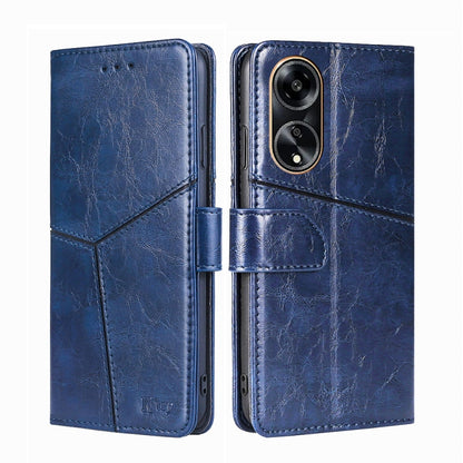 Geometric Stitching Leather Phone Case