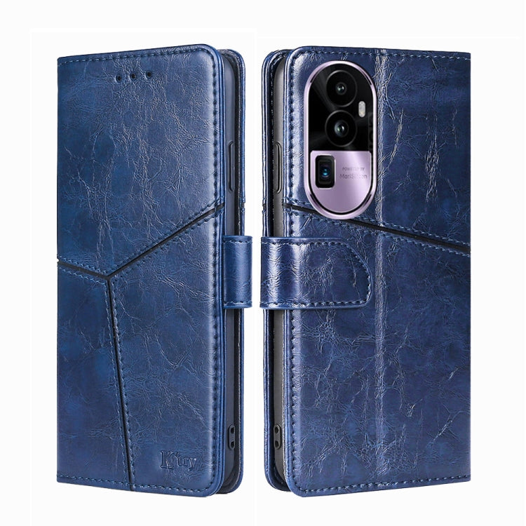 Geometric Stitching Leather Phone Case