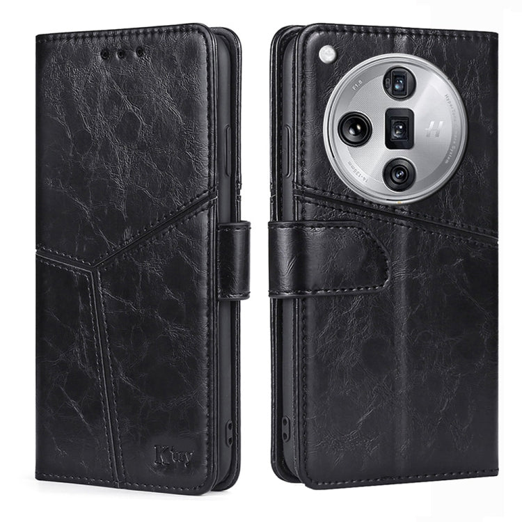 Geometric Stitching Leather Phone Case