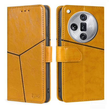 Geometric Stitching Leather Phone Case