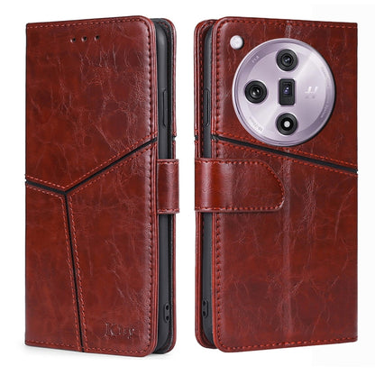 Geometric Stitching Leather Phone Case