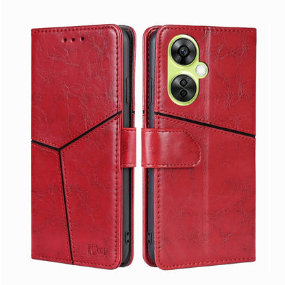 Geometric Stitching Leather Phone Case