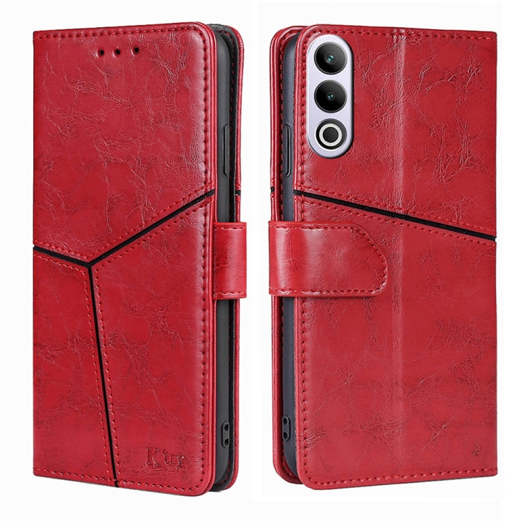 Geometric Stitching Leather Phone Case