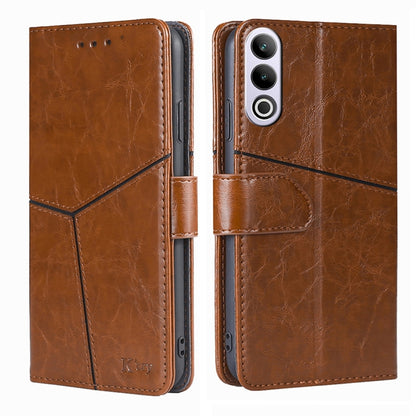 Geometric Stitching Leather Phone Case