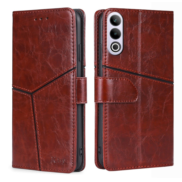 Geometric Stitching Leather Phone Case