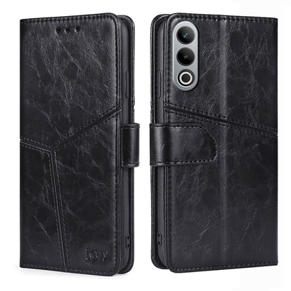 Geometric Stitching Leather Phone Case