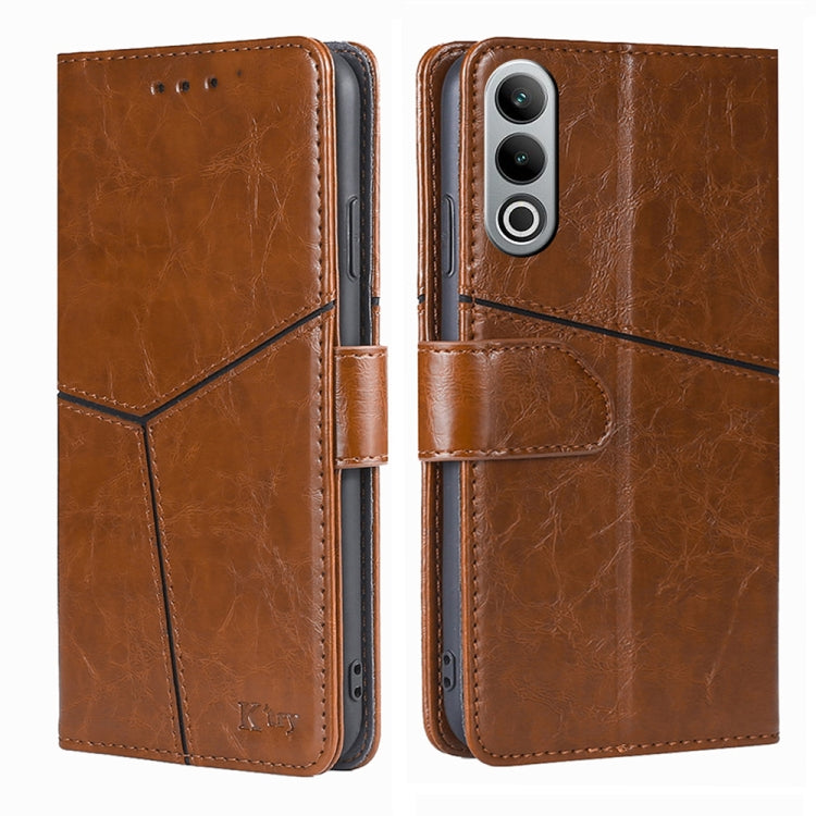 Geometric Stitching Leather Phone Case