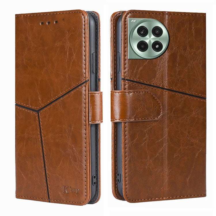 Geometric Stitching Leather Phone Case