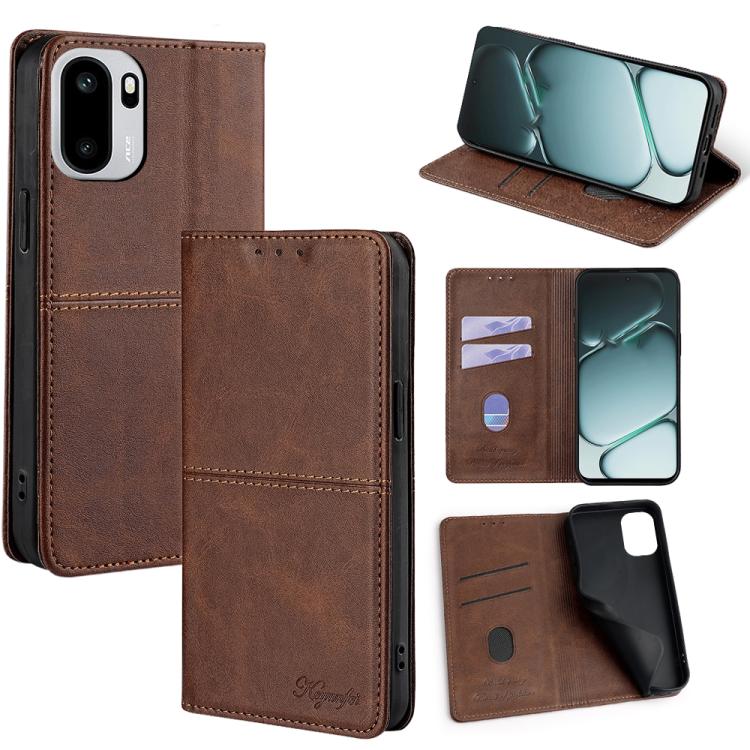 Cow Texture Magnetic Leather Phone Case, For OnePlus Turbo 6 / 6V, For OnePlus Ace 6, For OnePlus 15 5G, For OnePlus Ace 5 Ultra / Nord 5