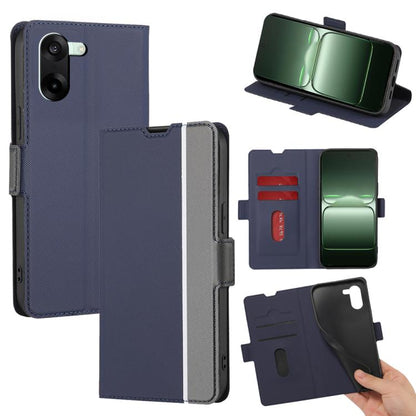 Twill Texture Side Button Leather Phone Case