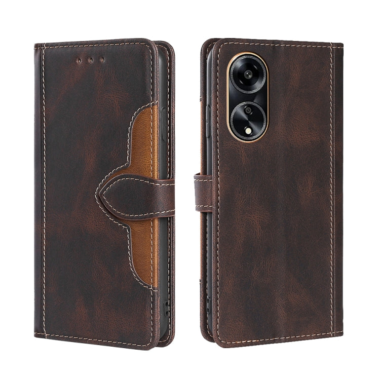 Skin Feel Magnetic Buckle Leather Phone Case