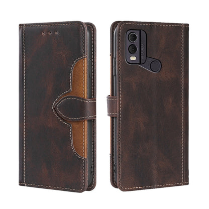 Skin Feel Magnetic Buckle Leather Phone Case