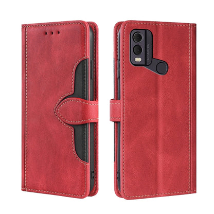 Skin Feel Magnetic Buckle Leather Phone Case