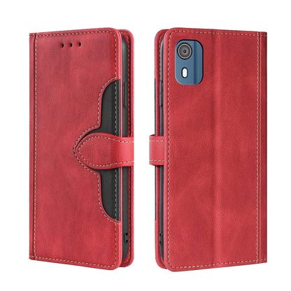 Skin Feel Magnetic Buckle Leather Phone Case