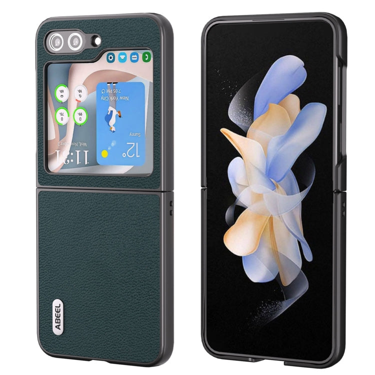 ABEEL Genuine Leather Luolai Series Phone Case, For Samsung Galaxy Z Flip6 / Flip7 FE, For Samsung Galaxy Z Fold6, For Samsung Galaxy Z Fold5, For Samsung Galaxy Z Flip5