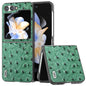 ABEEL Genuine Leather Ostrich Texture Phone Case, For Samsung Galaxy Z Flip6 / Flip7 FE, For Samsung Galaxy Z Fold6, For Samsung Galaxy Z Fold5, For Samsung Galaxy Z Flip5