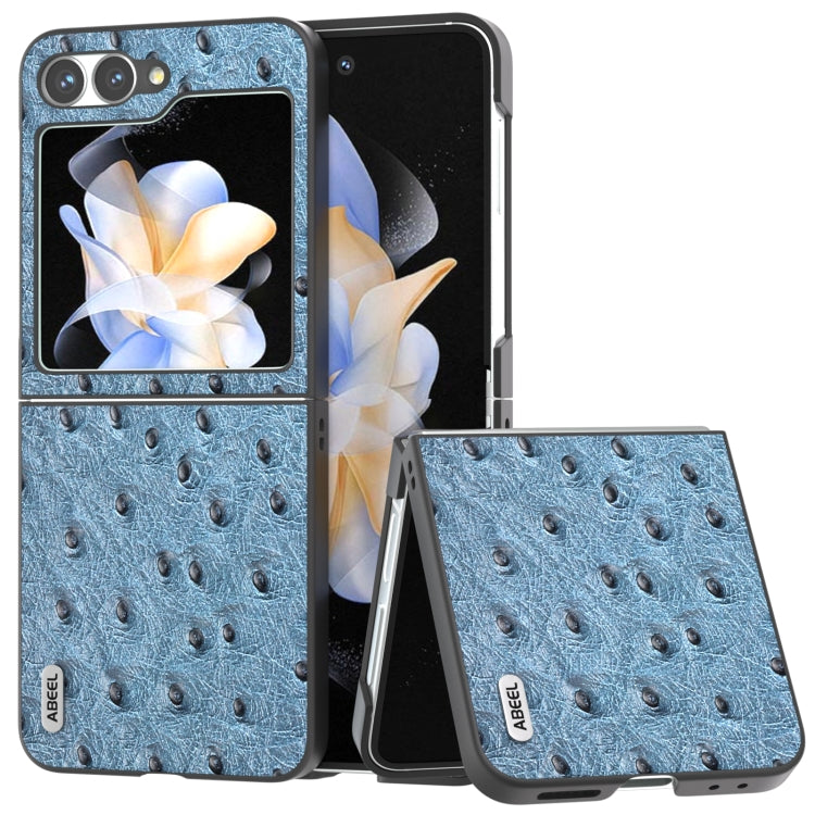 ABEEL Genuine Leather Ostrich Texture Phone Case, For Samsung Galaxy Z Flip6 / Flip7 FE, For Samsung Galaxy Z Fold6, For Samsung Galaxy Z Fold5, For Samsung Galaxy Z Flip5