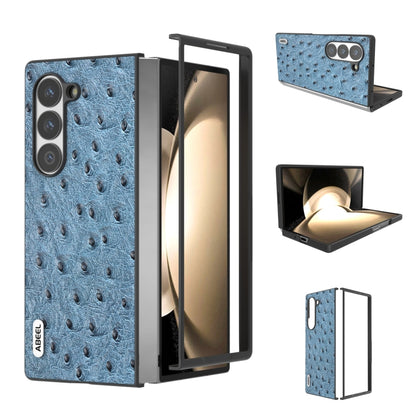 ABEEL Genuine Leather Ostrich Texture Phone Case, For Samsung Galaxy Z Flip6 / Flip7 FE, For Samsung Galaxy Z Fold6, For Samsung Galaxy Z Fold5, For Samsung Galaxy Z Flip5