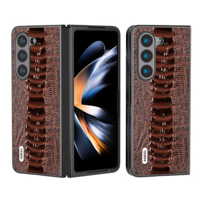 ABEEL Genuine Leather Weilai Series Phone Case, For Samsung Galaxy Z Flip6 / Flip7 FE, For Samsung Galaxy Z Fold6, For Samsung Galaxy Z Fold5, For Samsung Galaxy Z Flip5